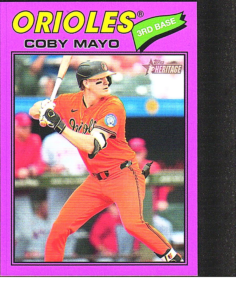 2026 Topps Heritage #49 Coby Mayo Light Purple