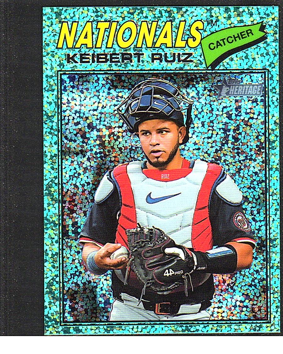 2026 Topps Heritage #201 Keibert Ruiz Chrome Aqua Sparkle Refractors