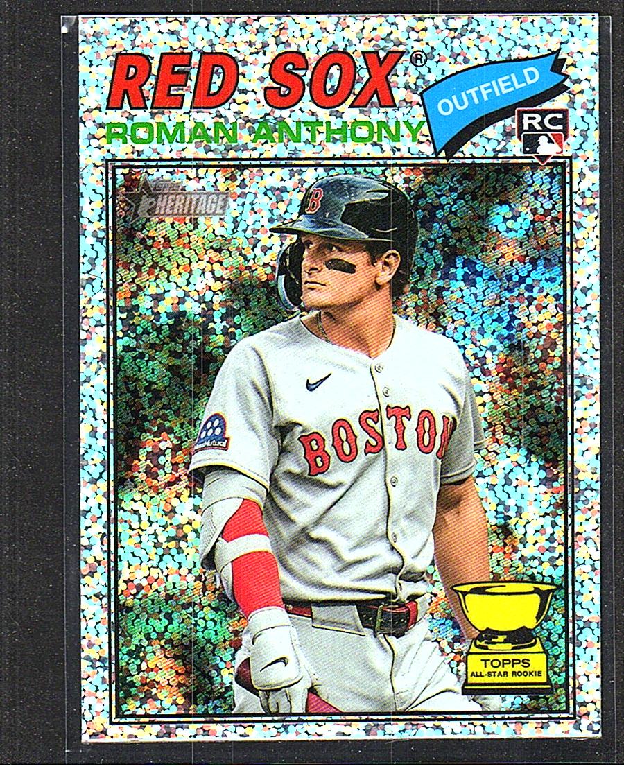 2026 Topps Heritage #86 Roman Anthony Chrome Silver Sparkle Refractors