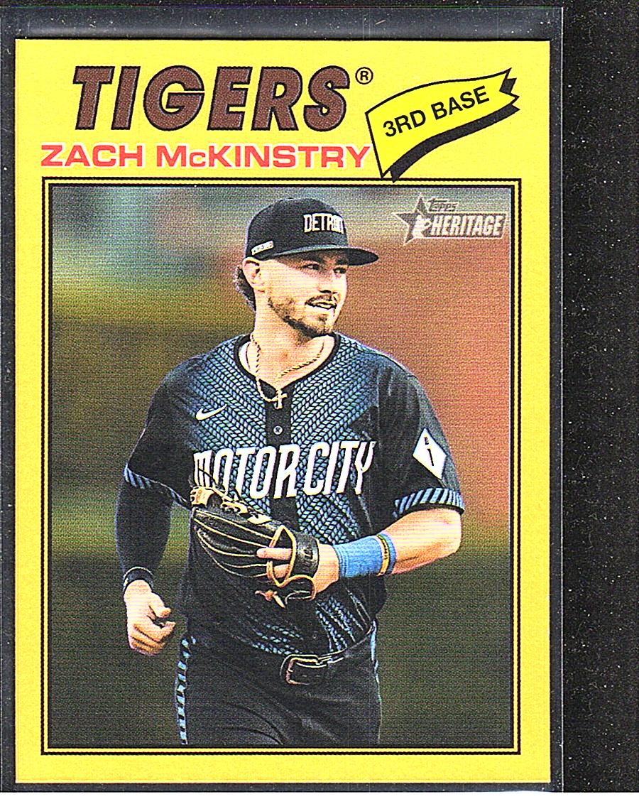 2026 Topps Heritage #398 Zach McKinstry Dark Yellow