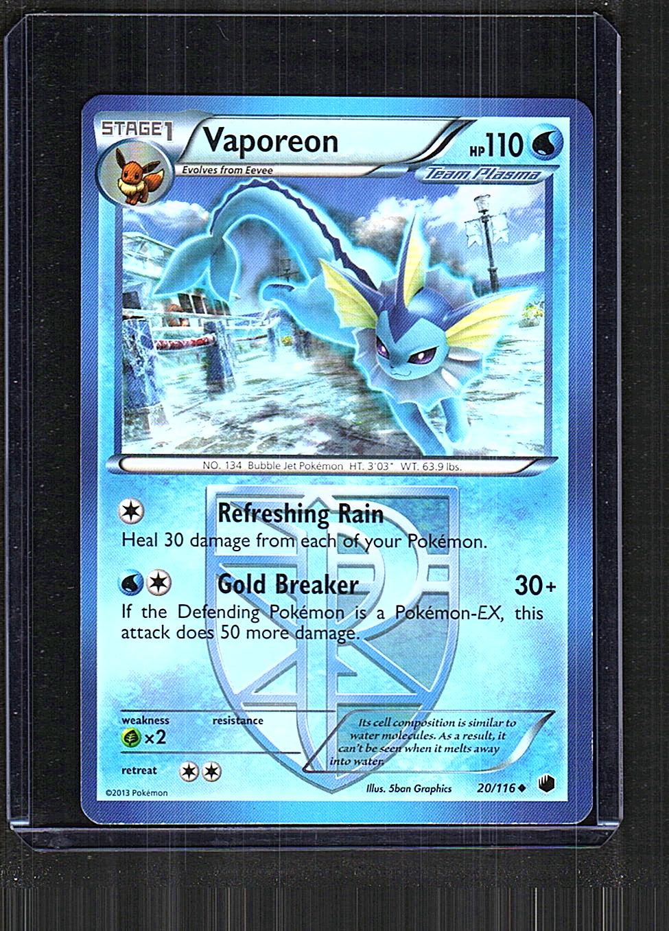 Plasma Freeze #20/116 Vaporeon (Team Plasma)