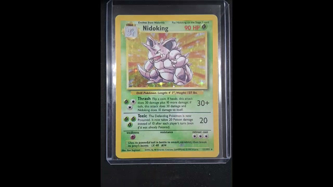 Nidoking #011/102 Base Set Holo Rare,Holo