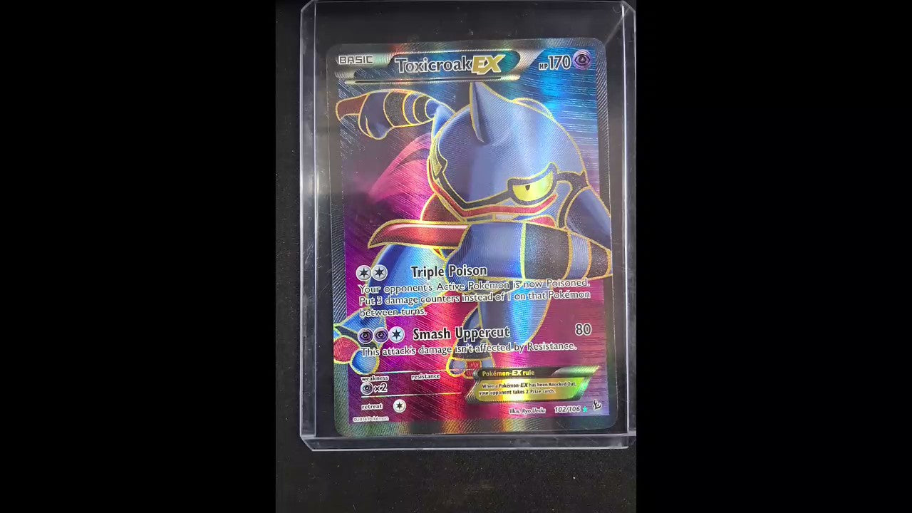 Toxicroak EX (102 Full Art) #102/106 XY - Flashfire Ultra Rare,Holo