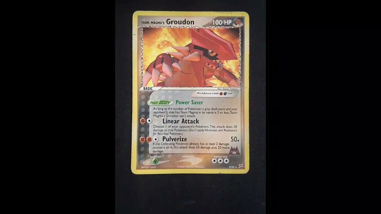 Team Magma's Groudon #9/95 Team Magma vs Team Aqua Holo Rare,Holo