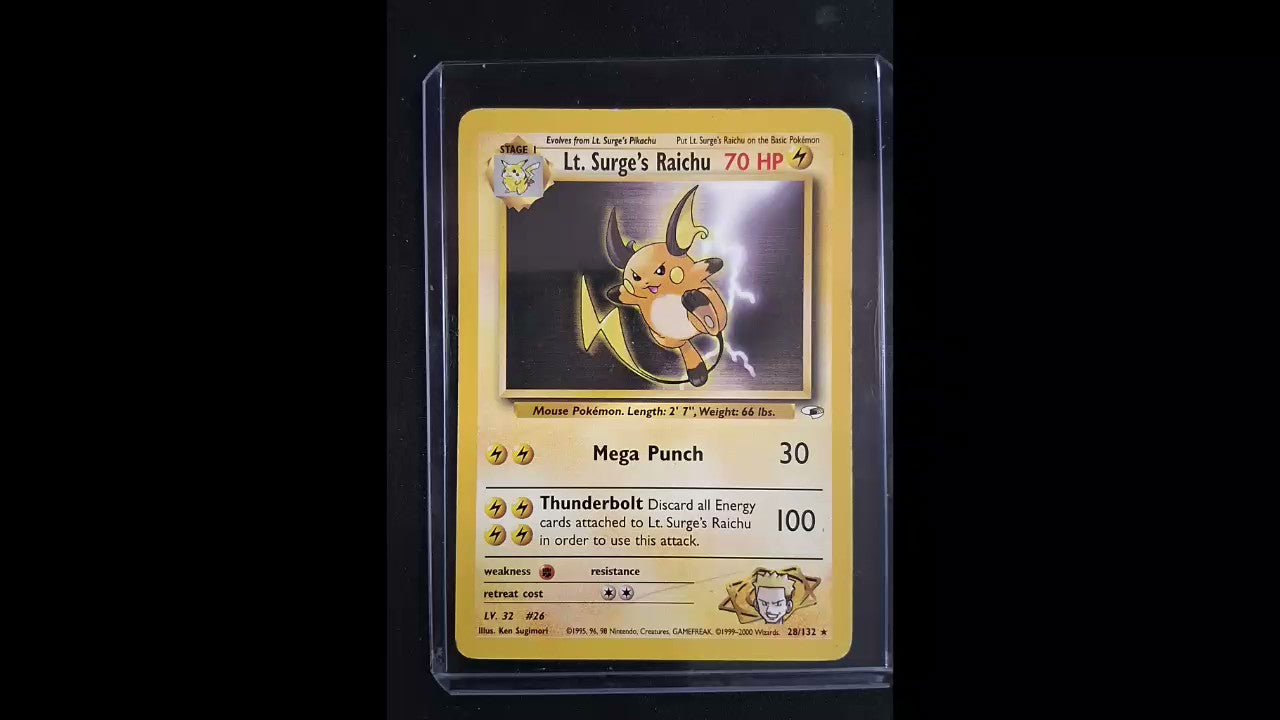 Lt. Surge's Raichu #028/132 Gym Heroes Rare