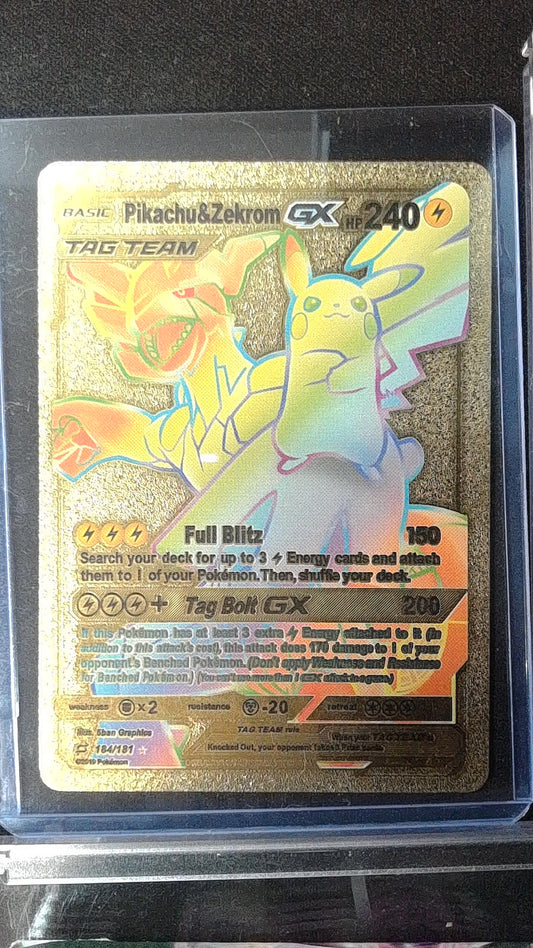 Pikachu & Zekrom GX (Secret) #184/181 SM - Team Up Secret Rare,Holo