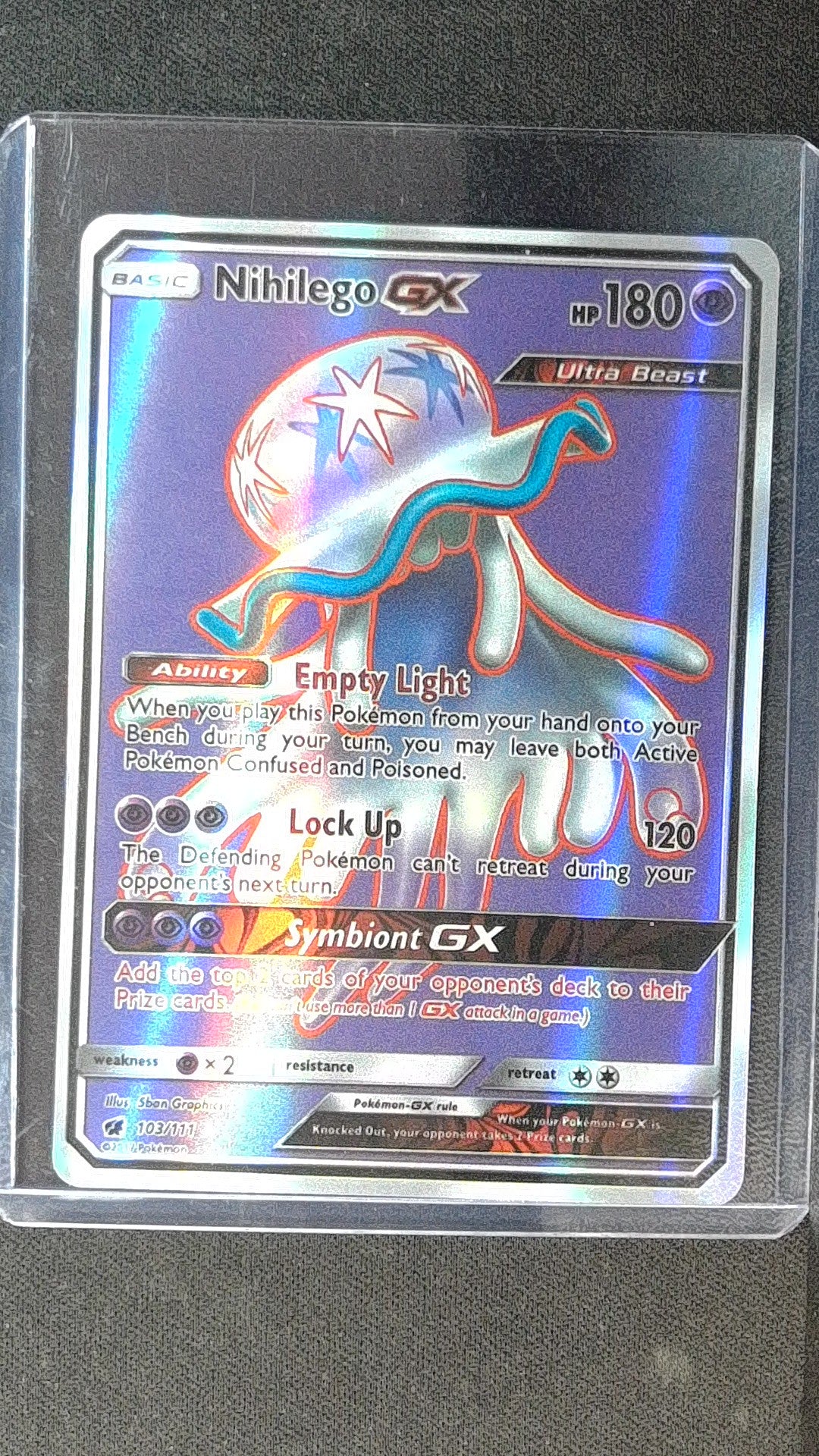 SM - Crimson Invasion Nihilego GX (Full Art) #103/111