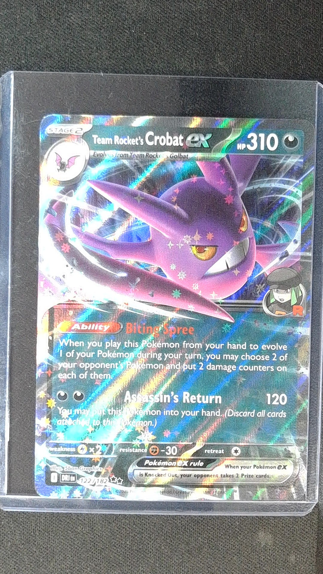 SV10: Destined Rivals Team Rocket's Crobat ex #122/182
