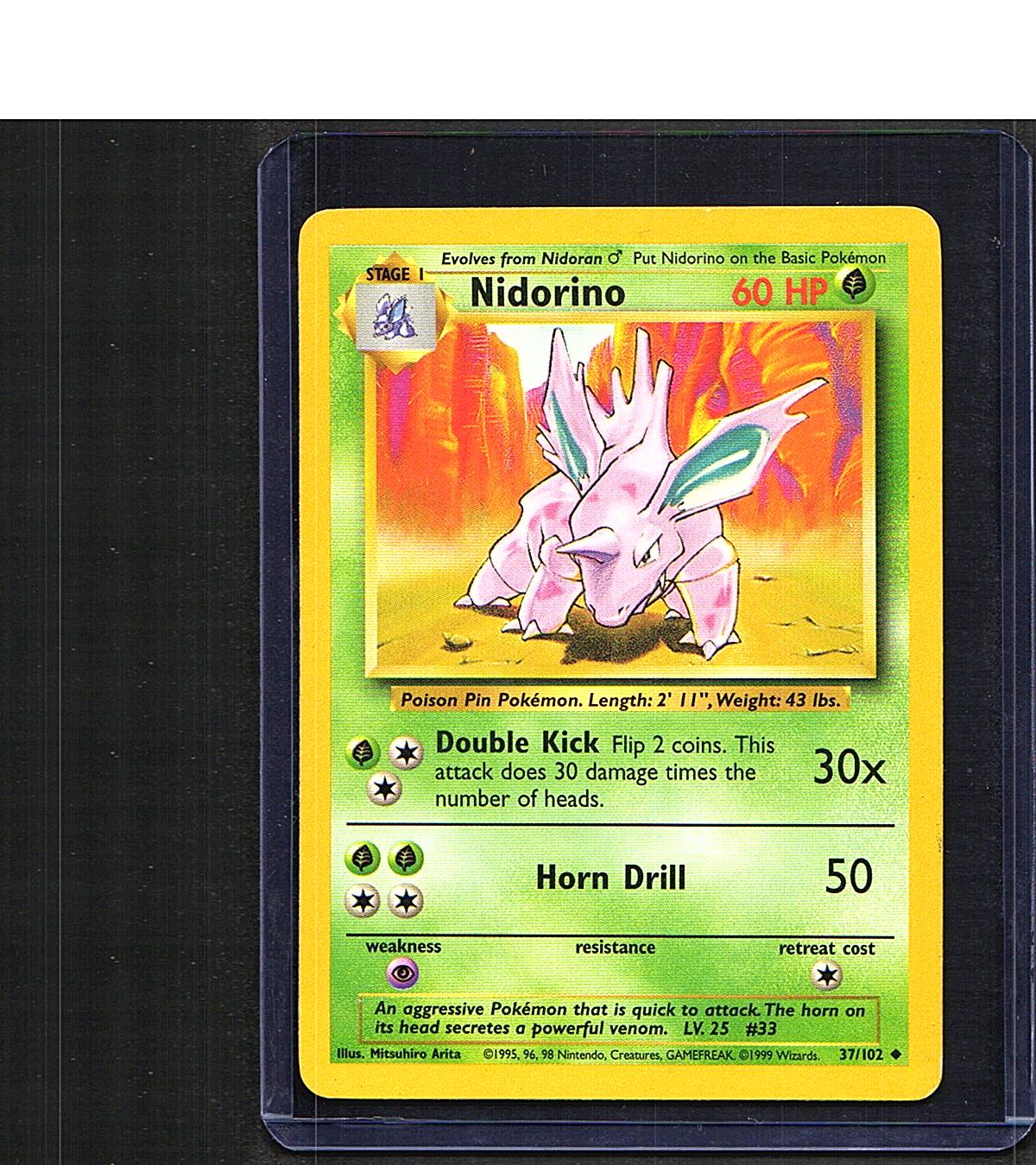 Nidorino #037/102 Base Set Uncommon