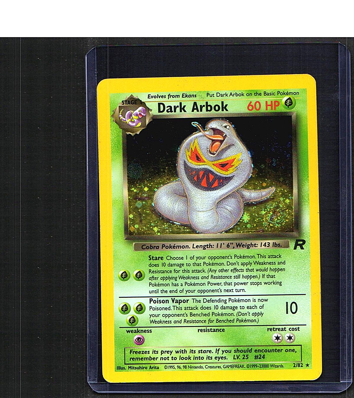 Dark Arbok (2) #02/82 Team Rocket Holo Rare, Holo