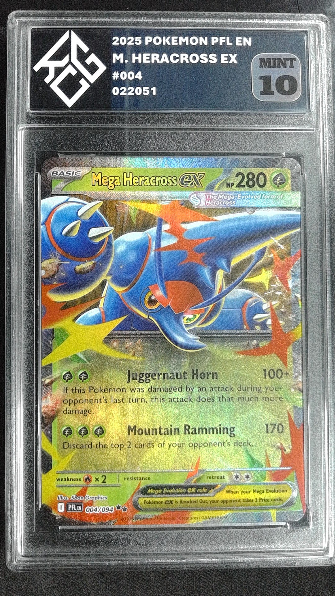Mega Heracross ex #004/094 KCG 10 Holo