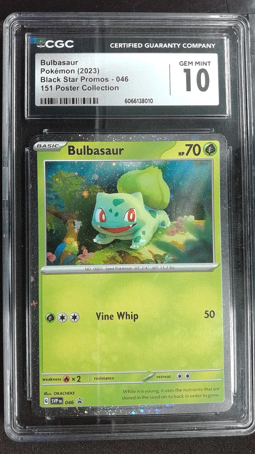 Bulbasaur #046 CGC 10 Promo, Holo
