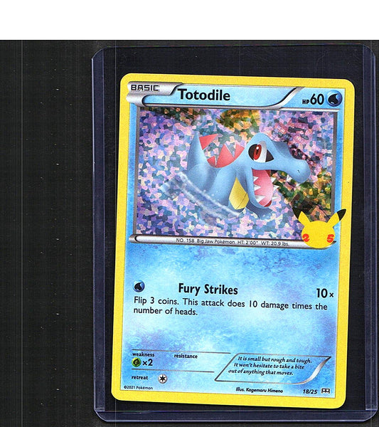 Totodile #018/025 McDonald's 25th Anniversary Promos Promo, Holo