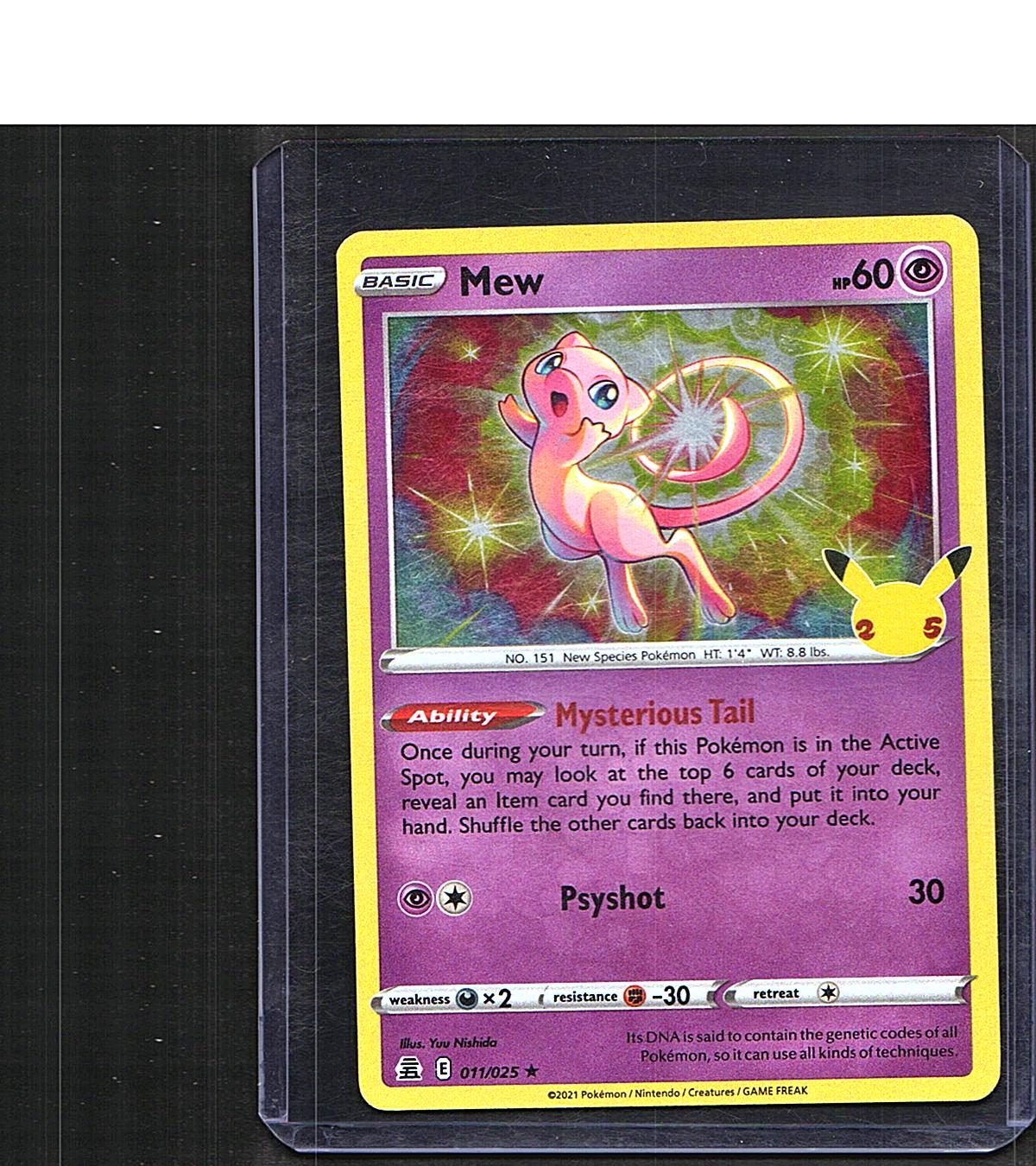 Mew #011/025 Celebrations Holo Rare, Holo