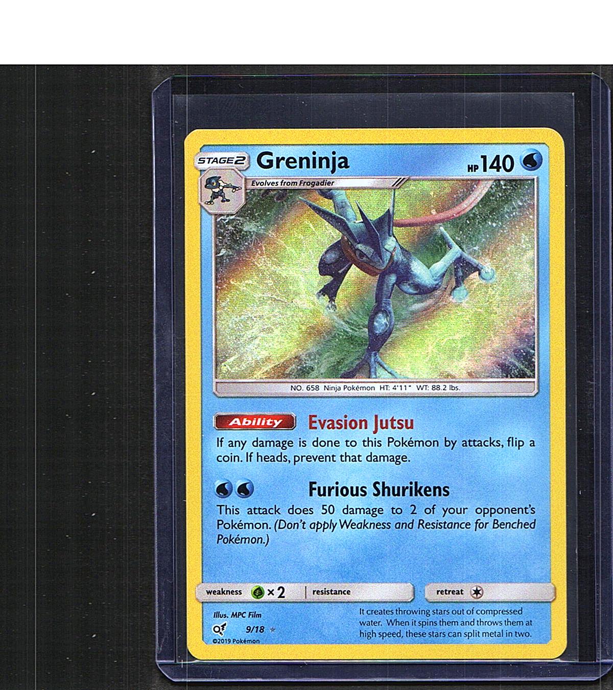 Greninja #9/18 Detective Pikachu Holo Rare, Holo
