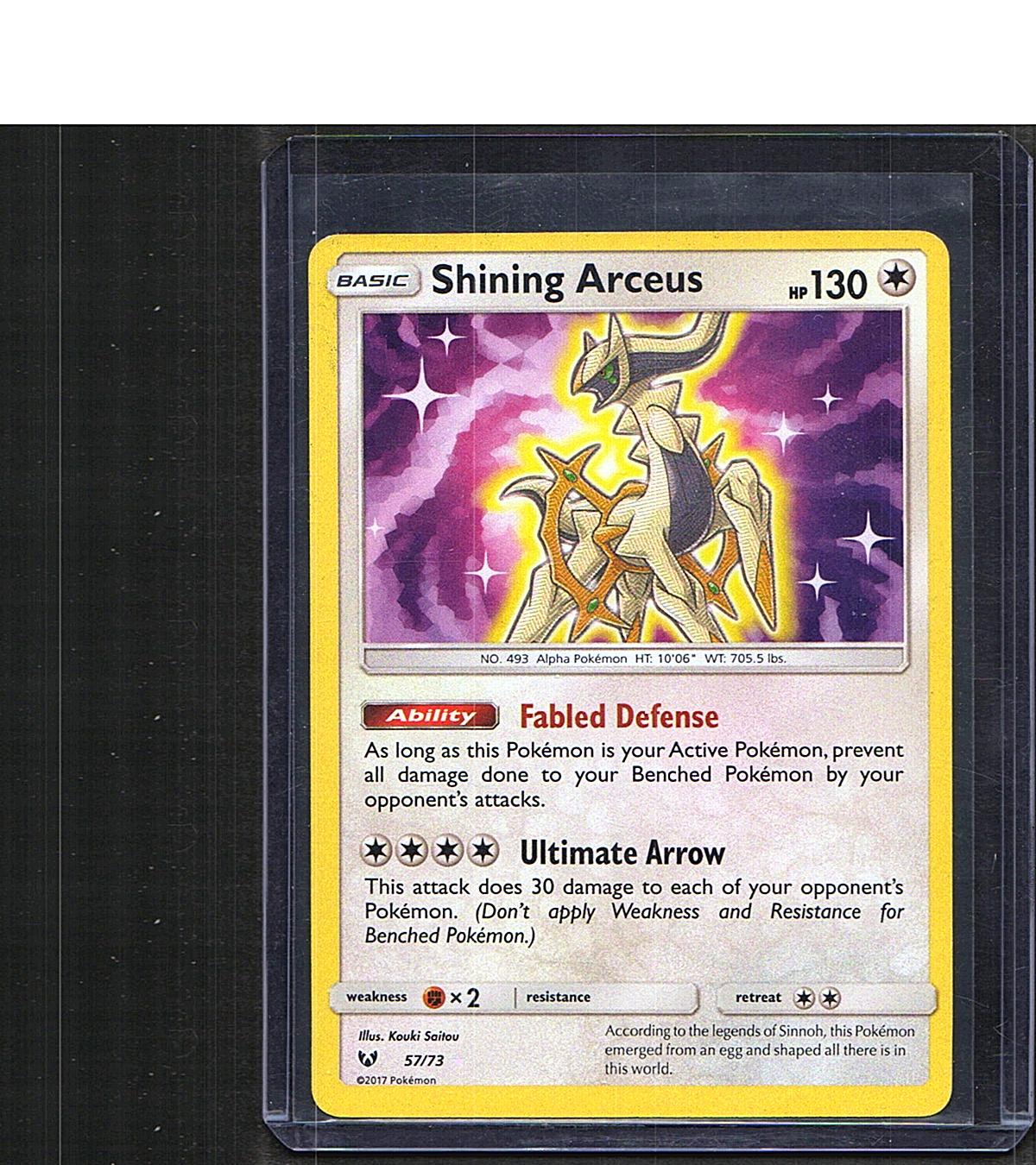 Shining Arceus #57/73 Shining Legends Shiny Holo Rare, Holo