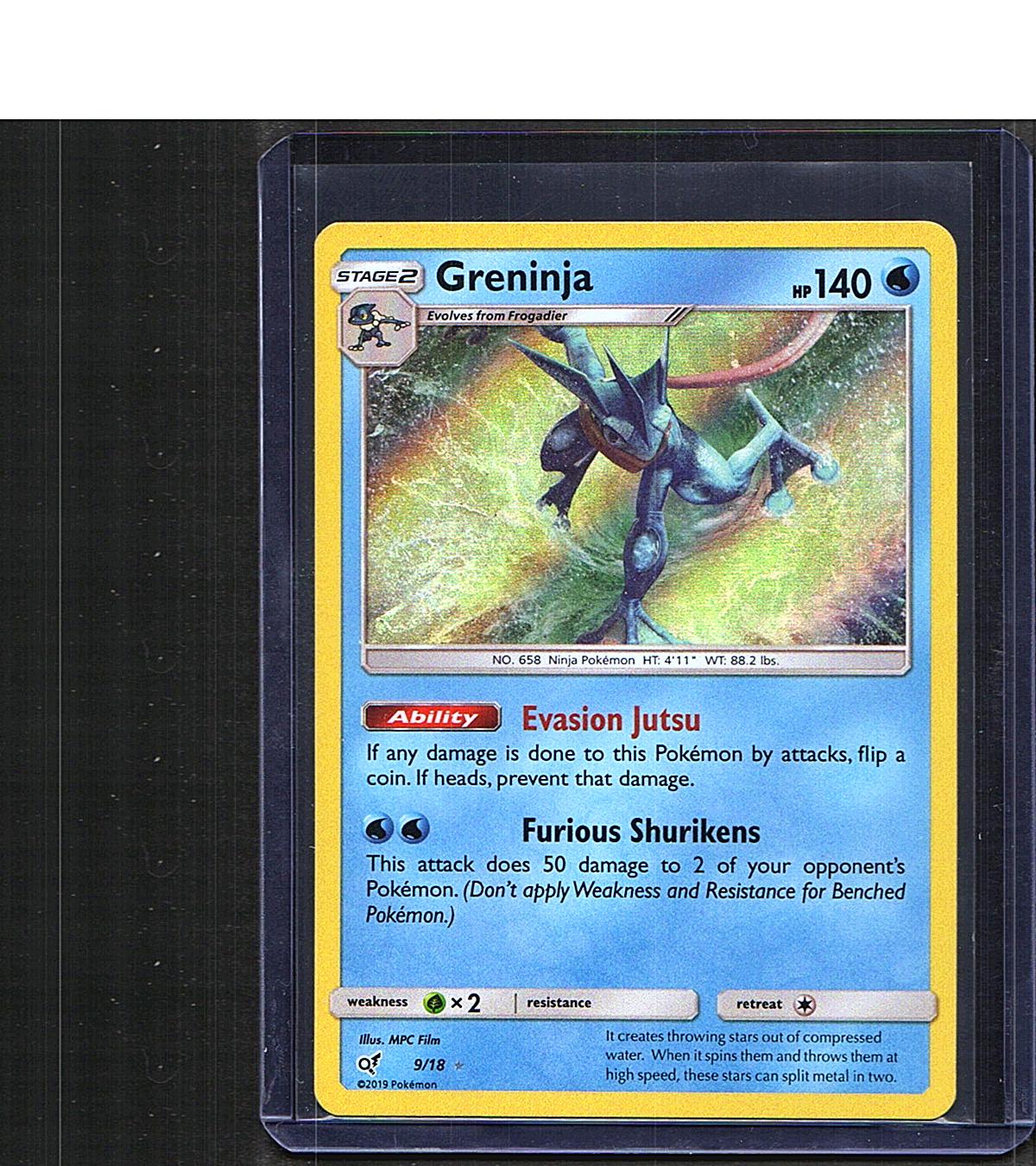 Greninja #9/18 Detective Pikachu Holo Rare, Holo