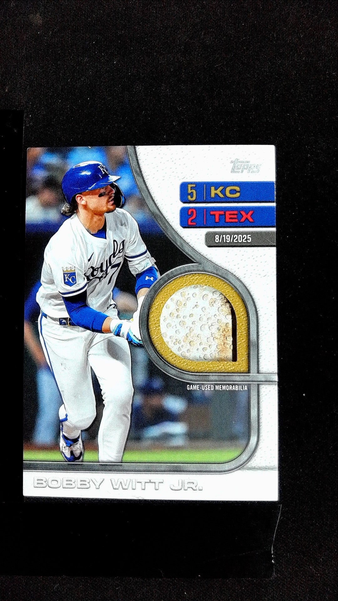 Bobby Witt Jr. #RTB-BWJ 2025 Topps Memorabilia