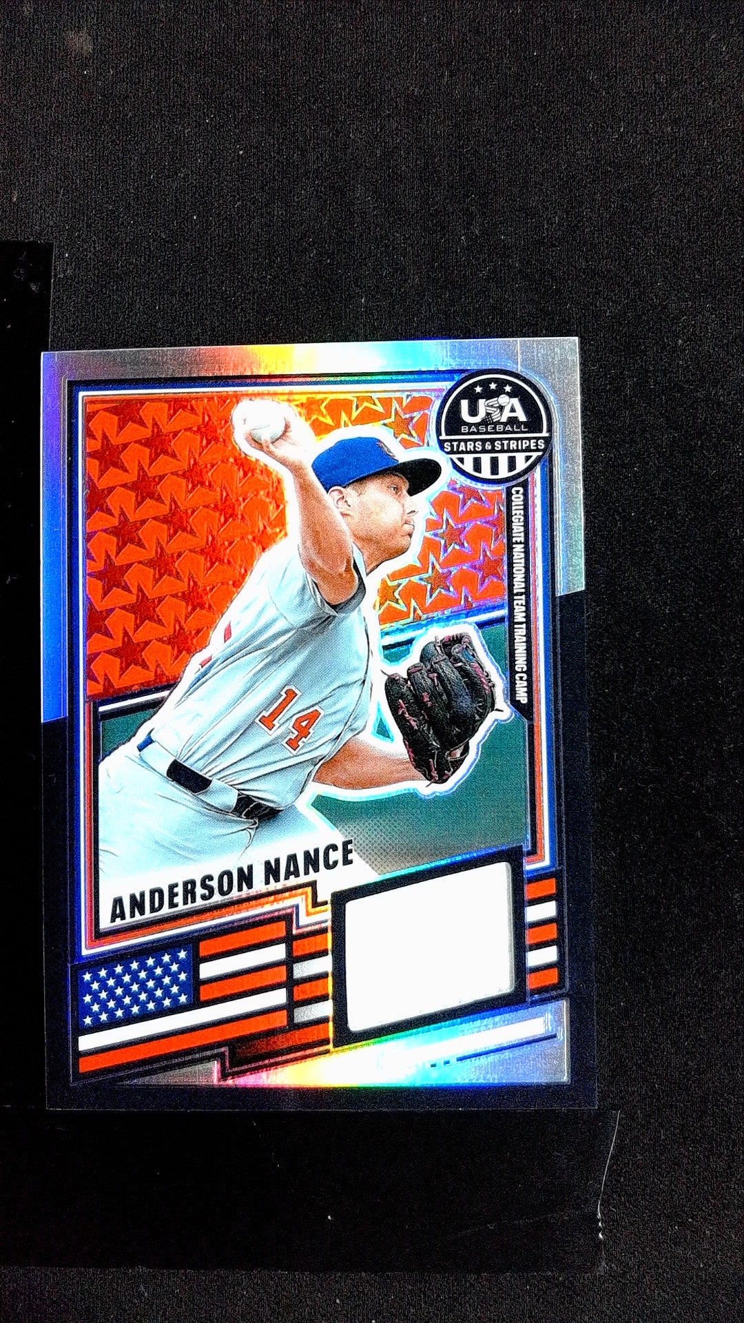 Anderson Nance #USA-AN 2026 Panini Stars & Stripes Prizm USA Baseball Mem