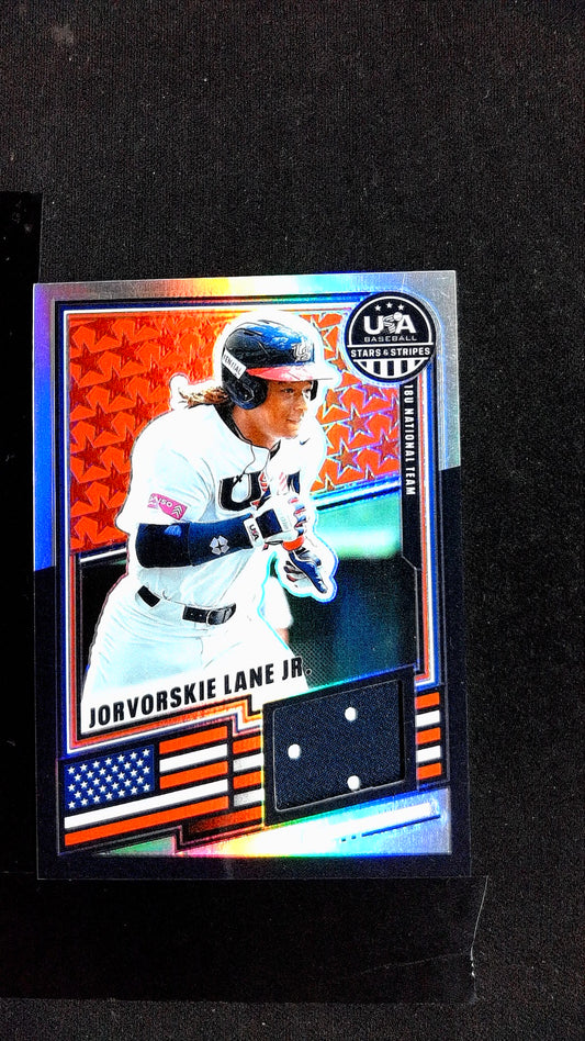 Jorvorskie Lane Jr. #USA-JLJ 2026 Panini Stars & Stripes Prizm USA Baseball Mem