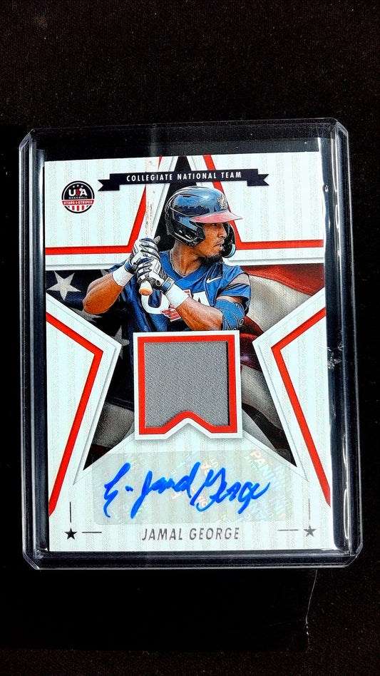 Jamal George #SSM-JG 2025 Panini Stars & Stripes USA Baseball Memorabilia, Auto