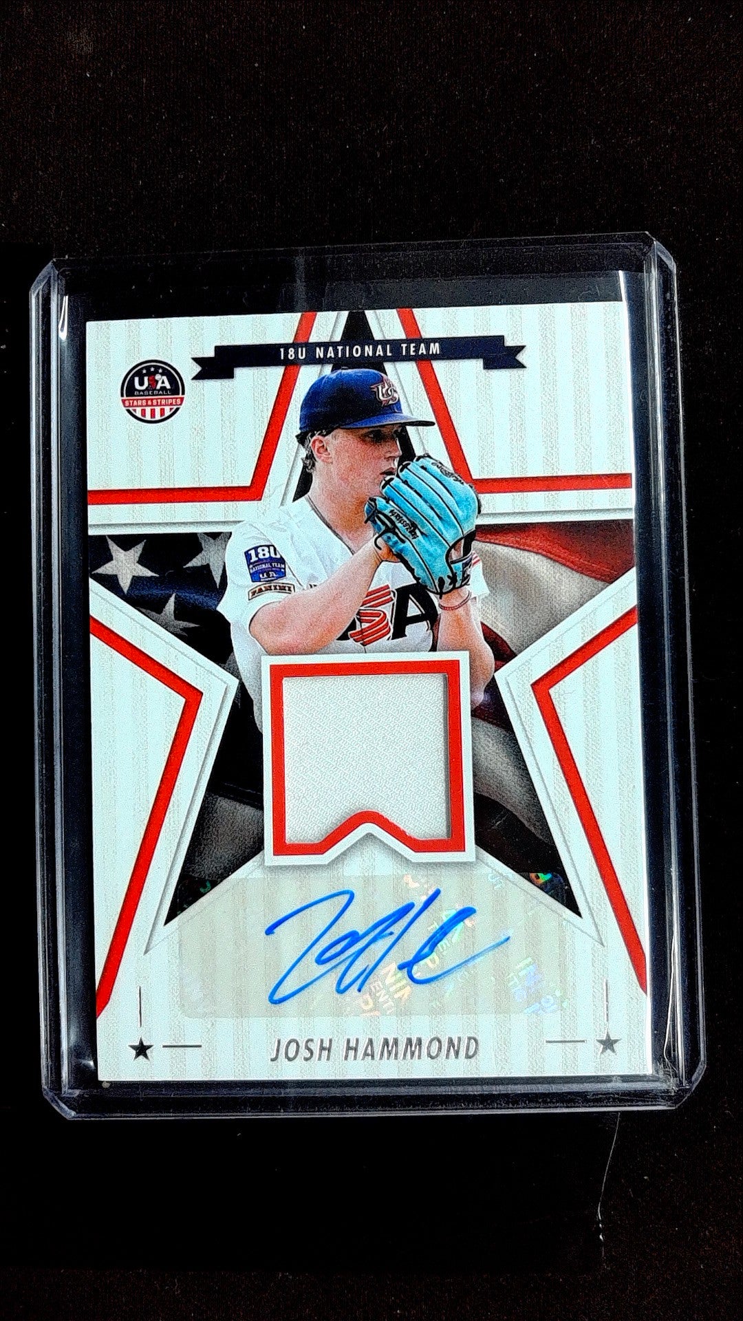 Josh Hammond #SSM-JH 2025 Panini Stars & Stripes USA Baseball Memorabilia, Auto