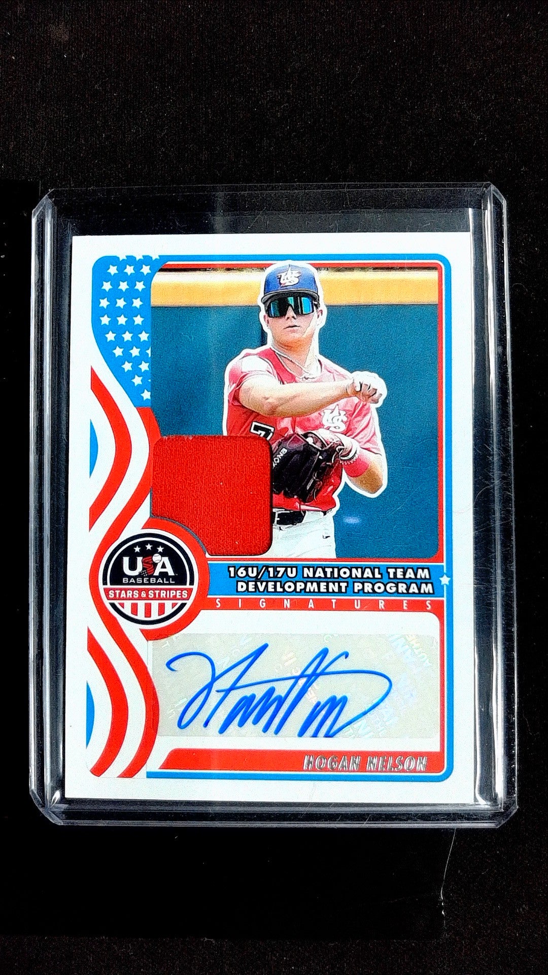 Hogan Nelson #NTS-HN 2025 Panini Stars & Stripes USA Baseball Auto