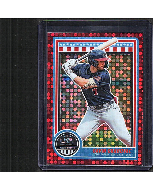 Gavin Grahovac #7 2025 Panini Stars & Stripes USA Baseball SN