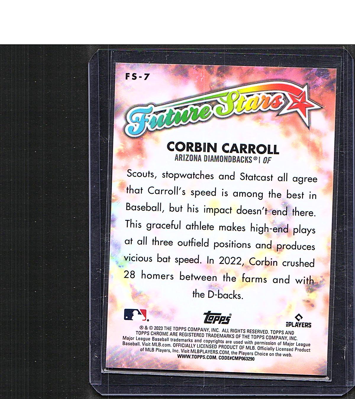 Corbin Carroll #FS-7 2023 Topps Chrome Logofractor Edition SN