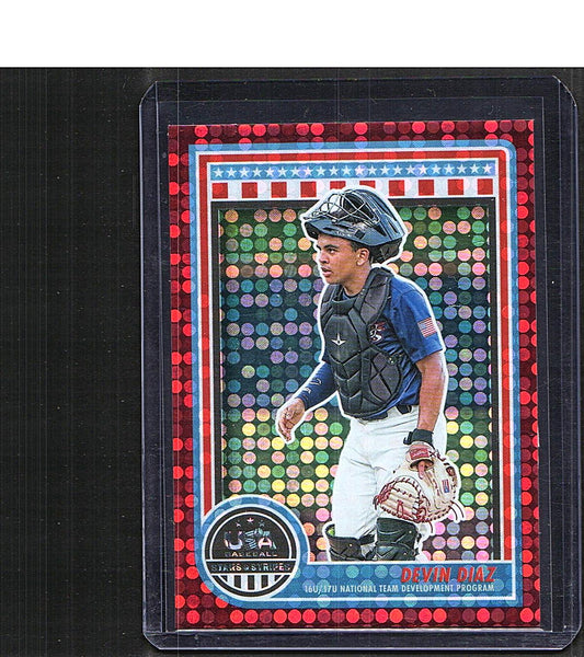 Devin Diaz #111 2025 Panini Stars & Stripes USA Baseball SN