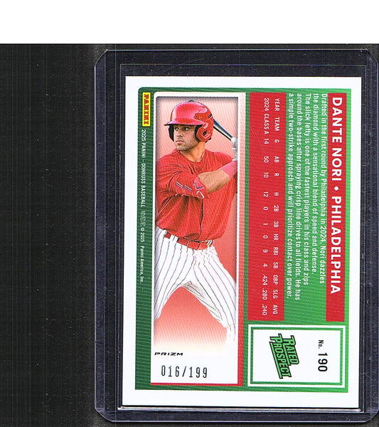 Dante Nori #190 2025 Donruss SN