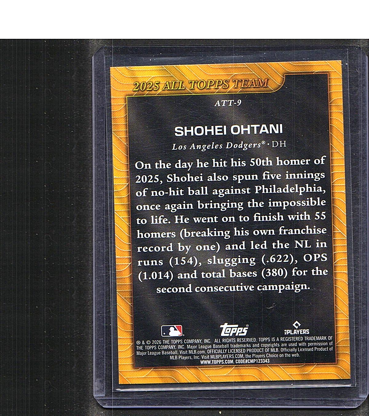 Shohei Ohtani #ATT-9 2026 Topps SN