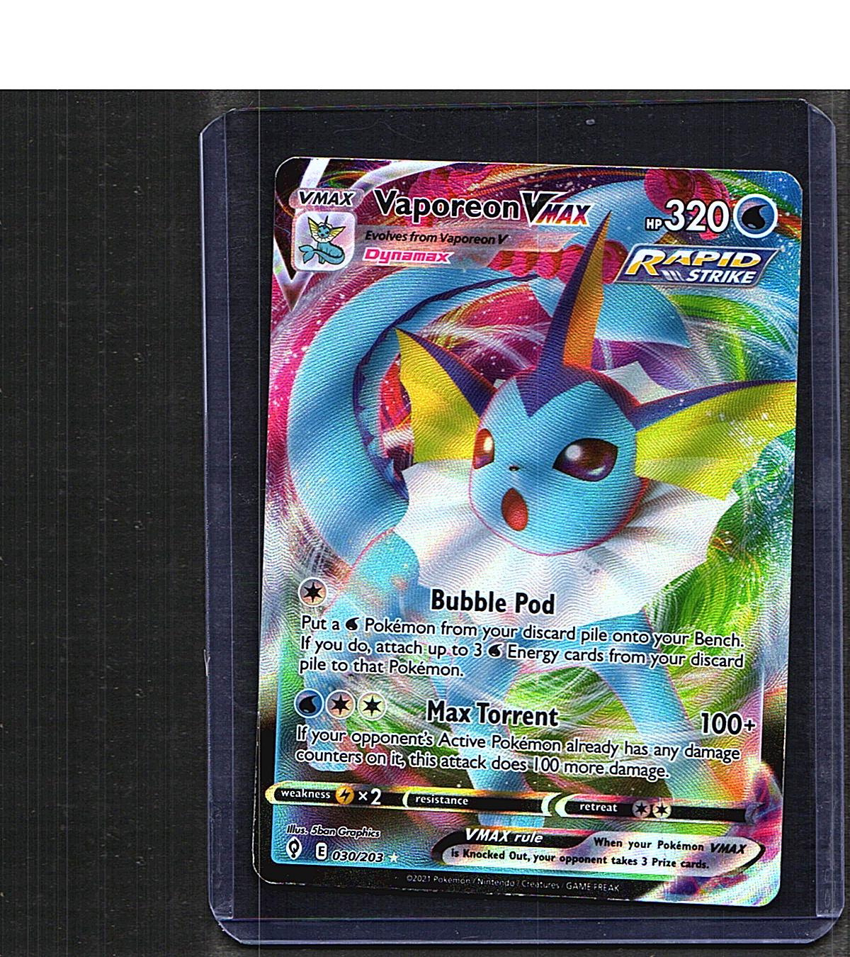 Vaporeon VMAX #030/203 SWSH07: Evolving Skies Ultra Rare, Holo