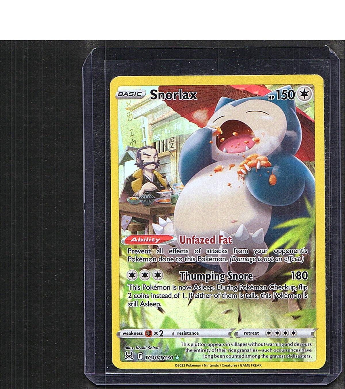Snorlax #TG10/TG30 SWSH11: Lost Origin Trainer Gallery Ultra Rare, Holo
