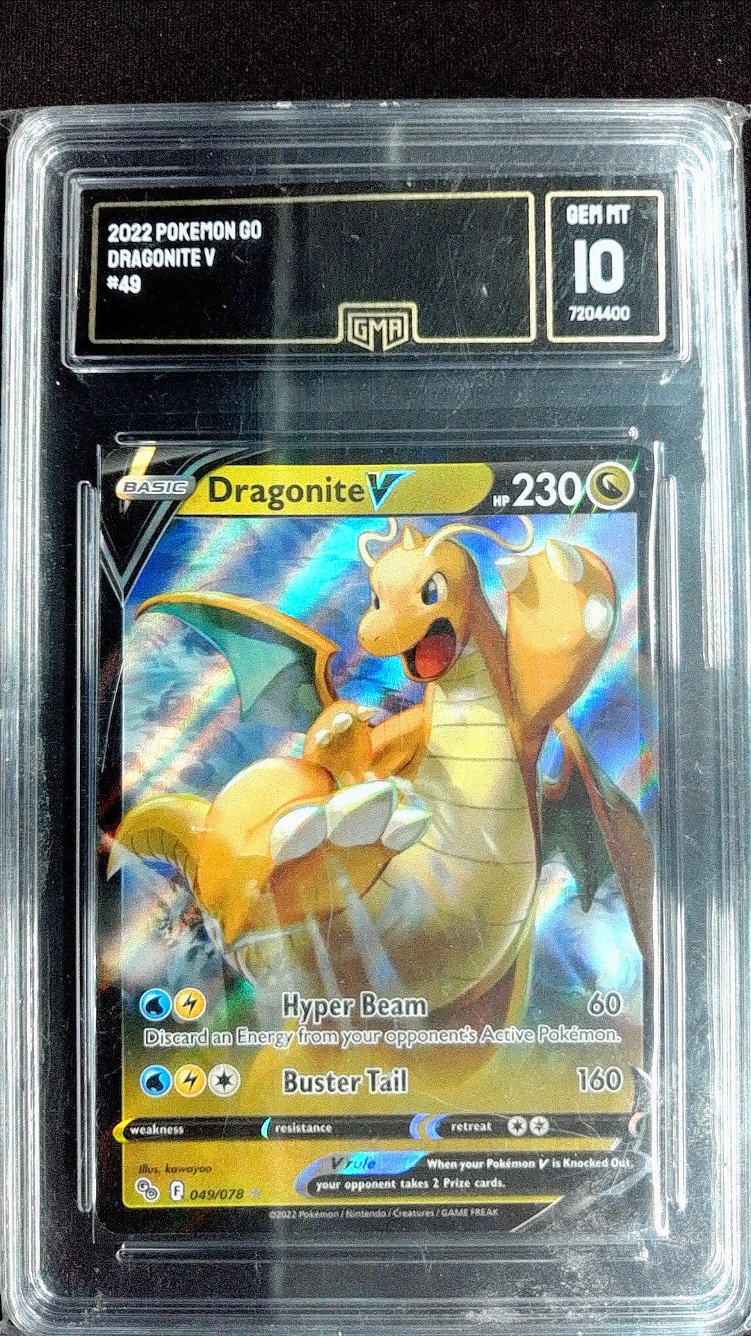 Dragonite V #049/078 Pokemon GO Ultra Rare, Holo