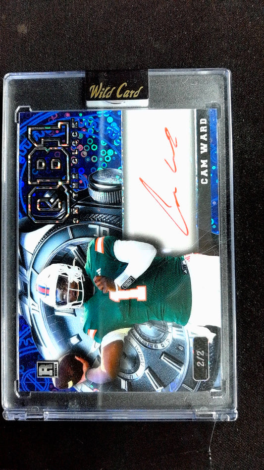 Cam Ward #A-OCW-BL-CW1 2024 Blue Donut Circles Gold SN, Auto