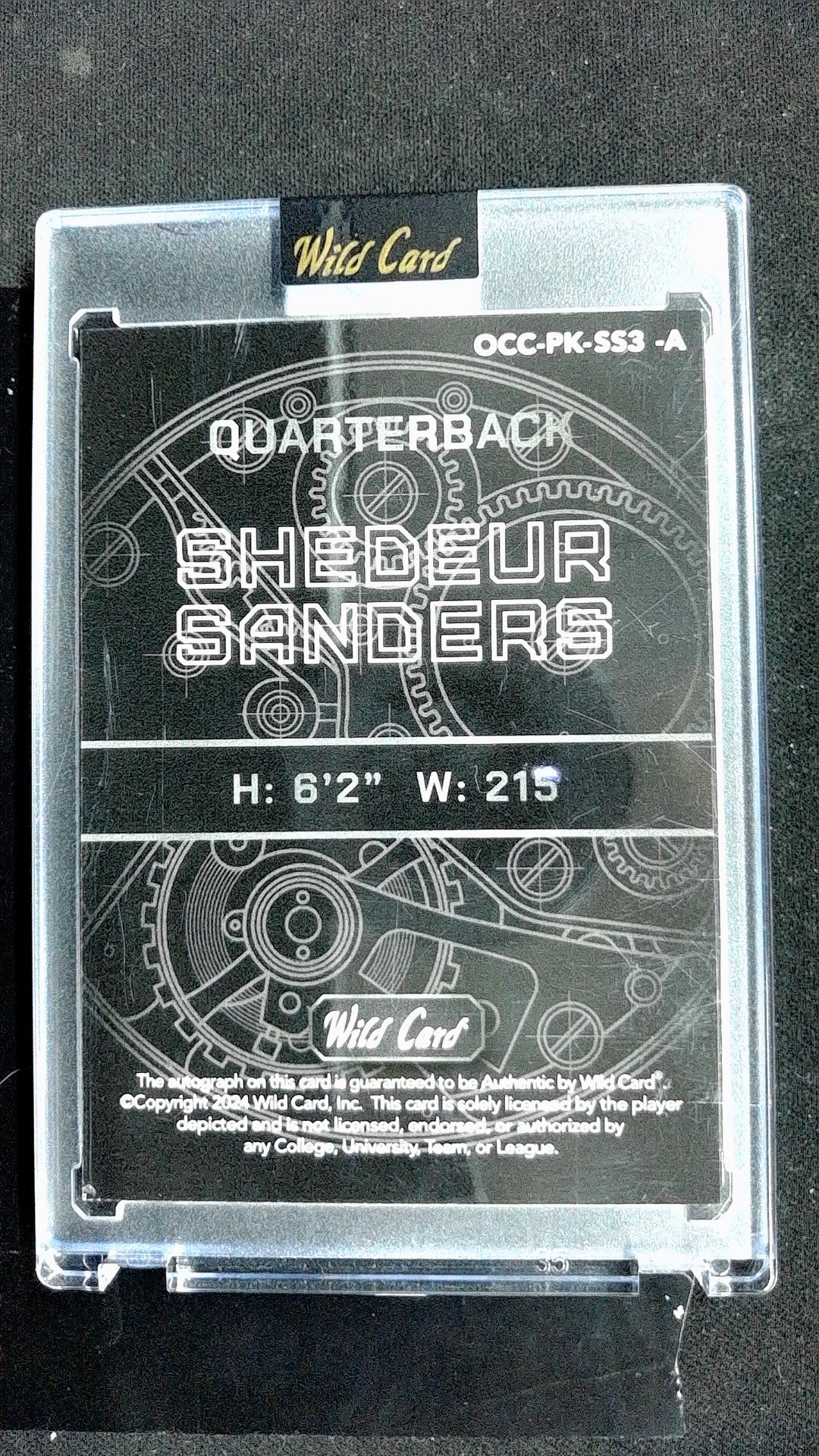 Rainbow Auto Vert Pink Shedeur Sanders #OCC-PK-SS3-A #/1 Auto