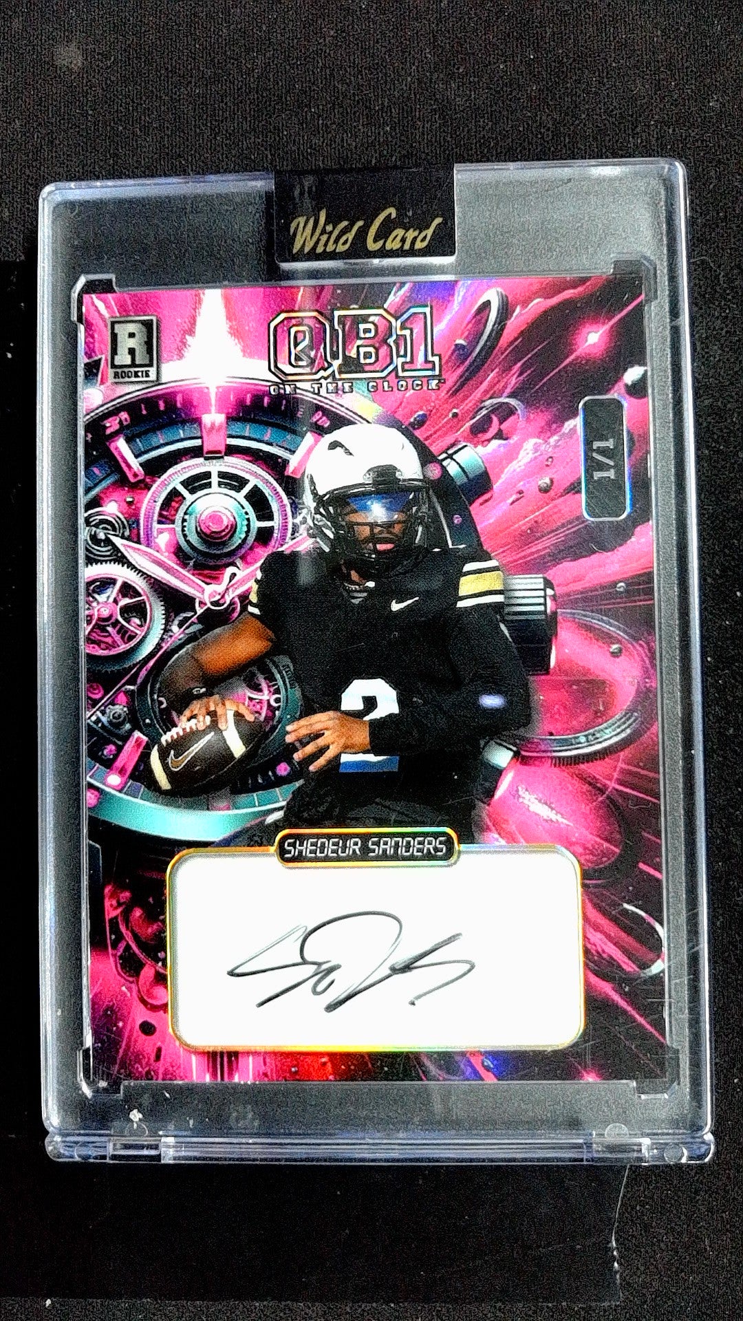 Rainbow Auto Vert Pink Shedeur Sanders #OCC-PK-SS3-A #/1 Auto