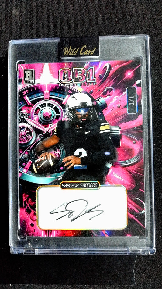 Rainbow Auto Vert Pink Shedeur Sanders #OCC-PK-SS3-A #/1 Auto