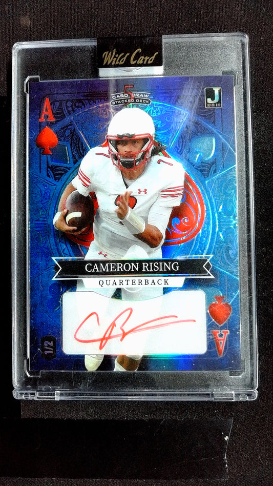 Ace of Spades Rainbow Blue Cameron Rising #SD-CRA #/2 Auto