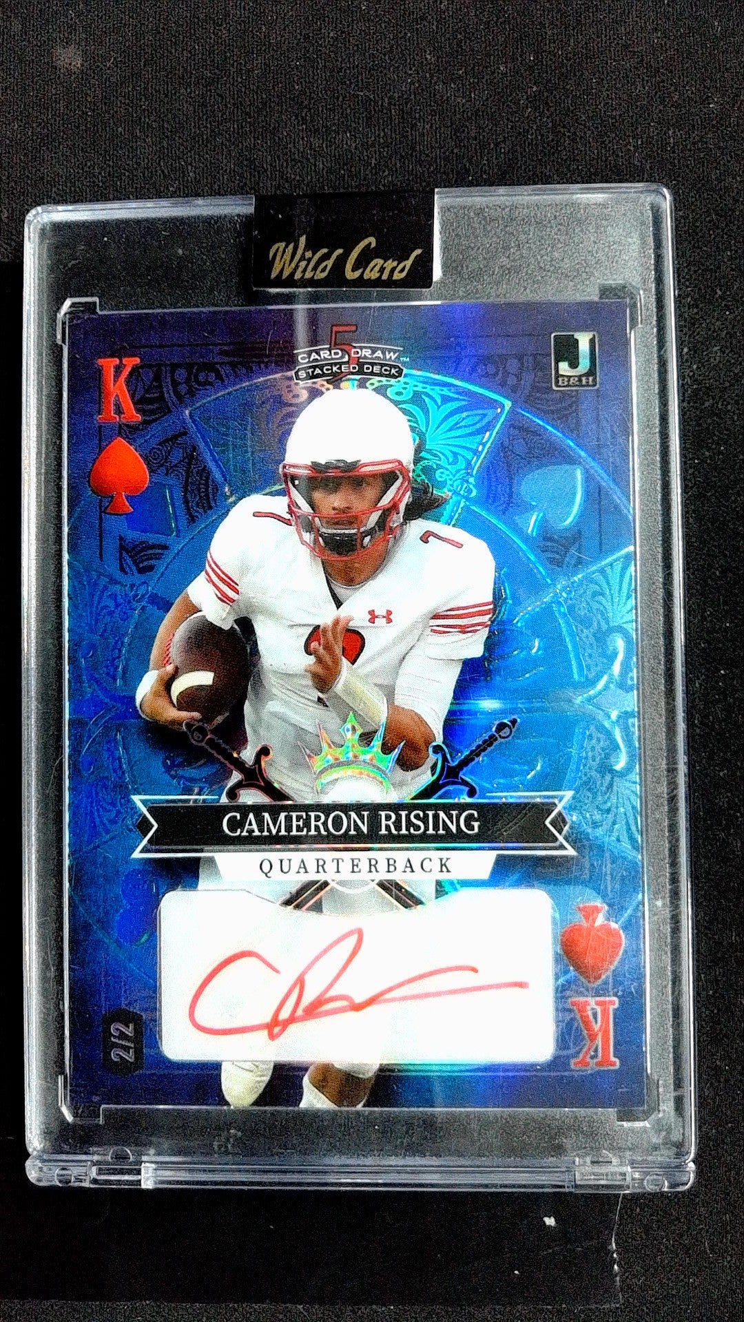 King of Spades Blue Cameron Rising #SD-CRA #/2 Auto