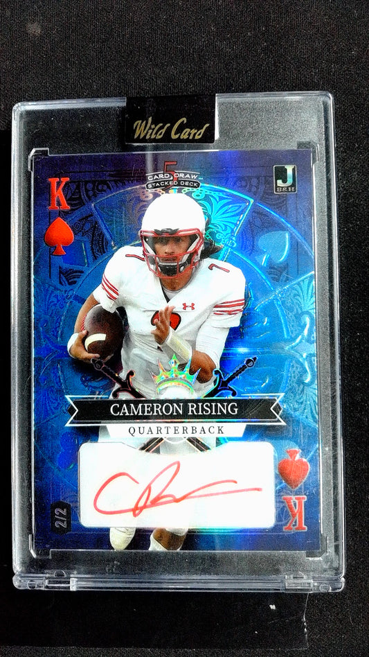 King of Spades Blue Cameron Rising #SD-CRA #/2 Auto