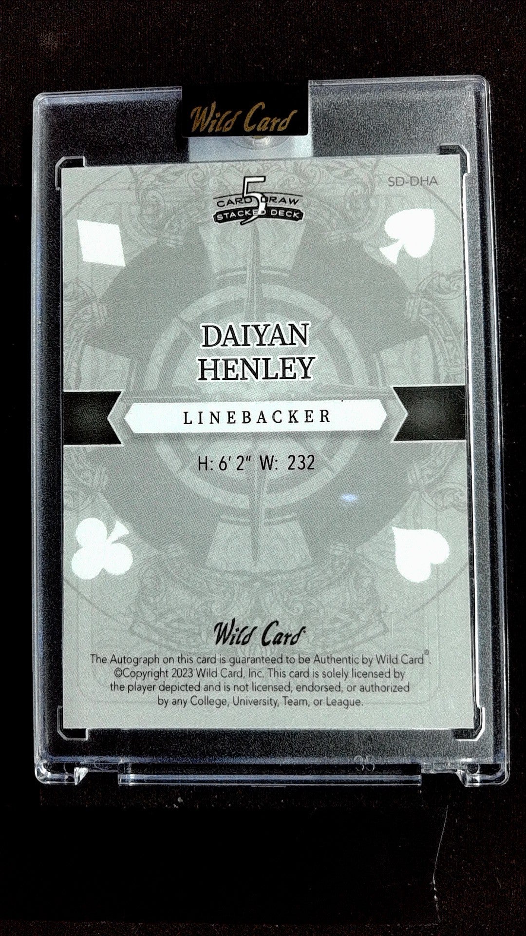 Queen of Diamonds Sparkle Purple Daiyan Henley #SD-DHA #/4 Auto