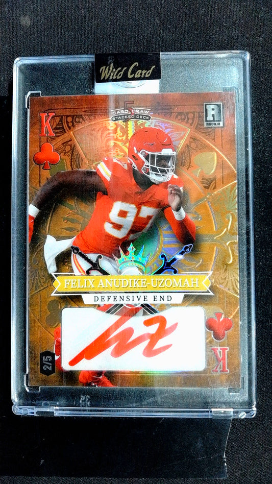 King of Clubs Red Felix Anudike-Uzomah #SD-FAA #/2 Auto