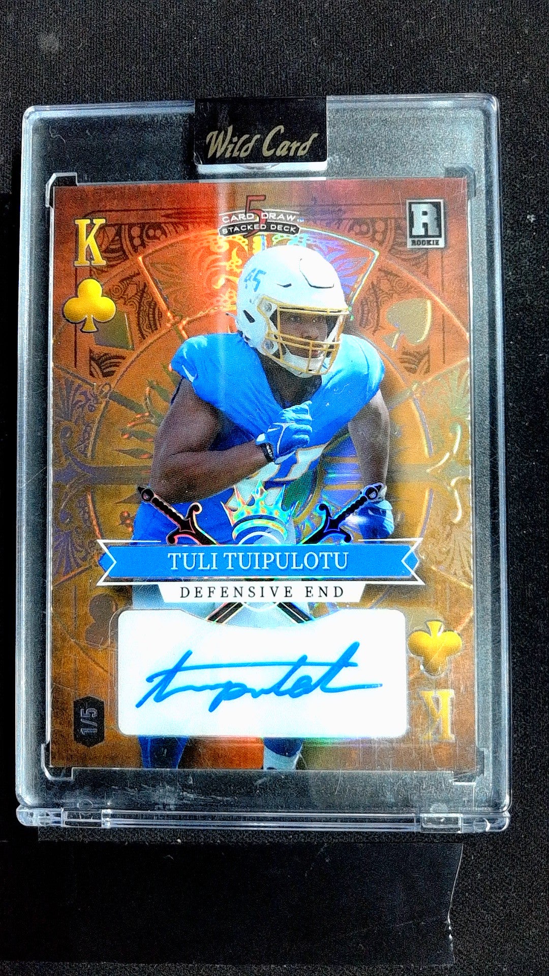 King of Clubs Orange Tuli Tuipulotu #SD-TTA #/5 Auto
