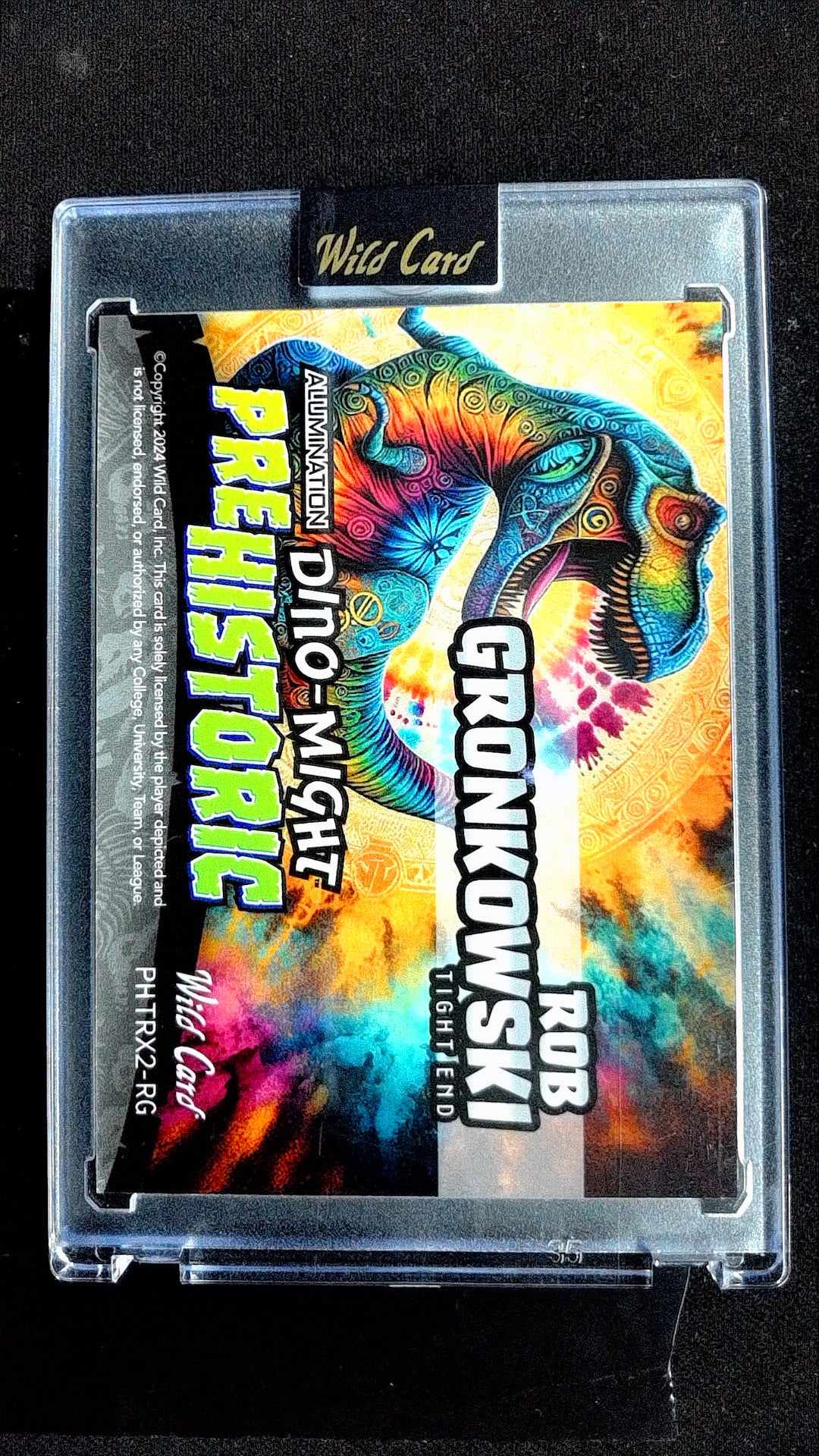 Rainbow Dino Might Red White and Blue Rob Gronkowski #DMT-RG #/1