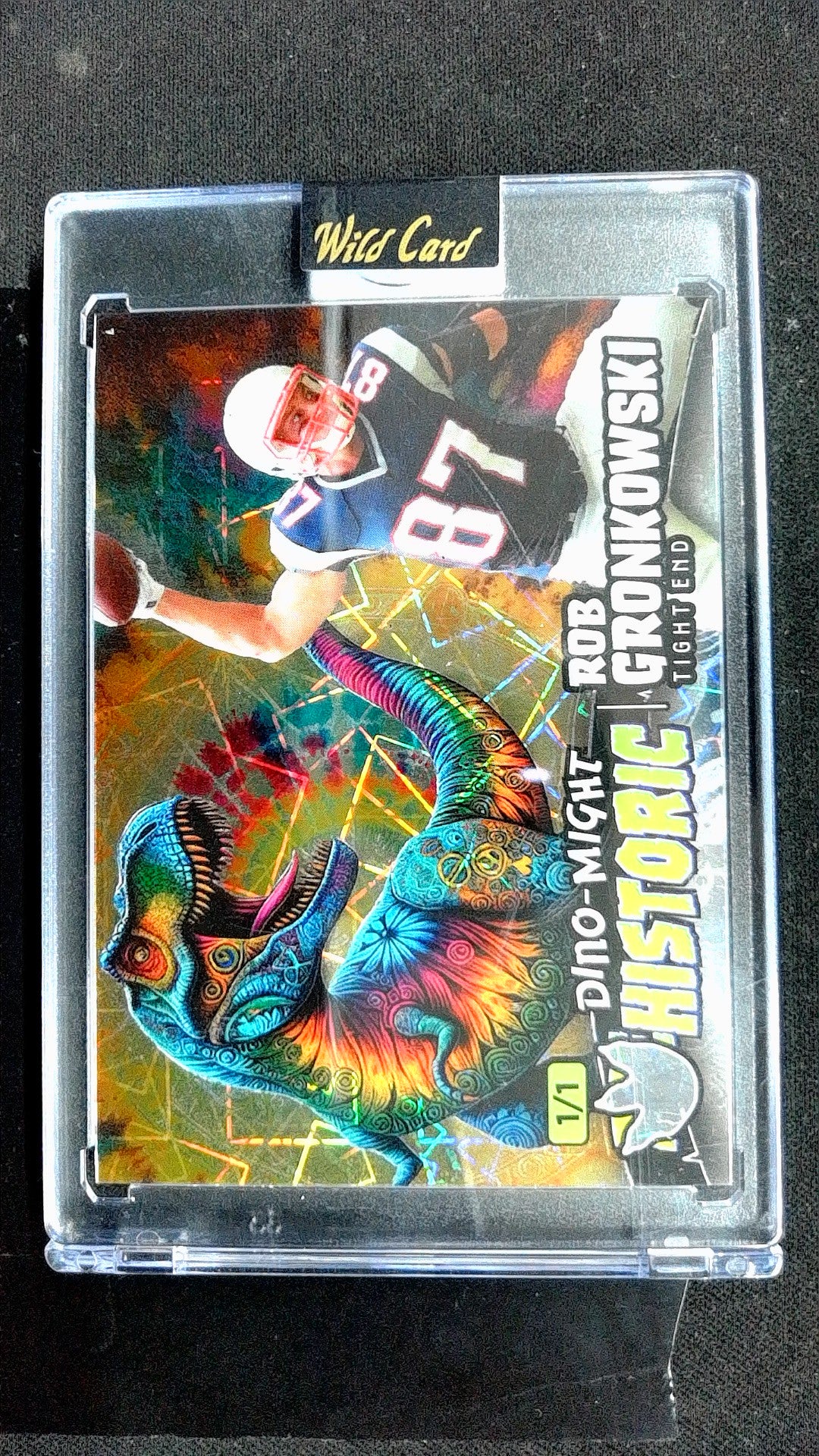 Rainbow Dino Might Red White and Blue Rob Gronkowski #DMT-RG #/1