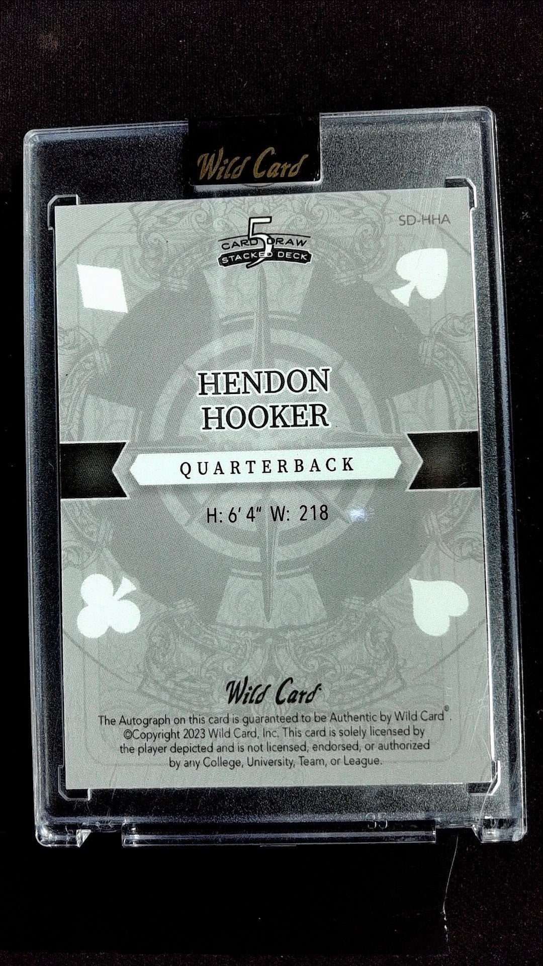 Queen of Diamonds Rainbow Red Hendon Hooker #SD-HHA #/2 Auto