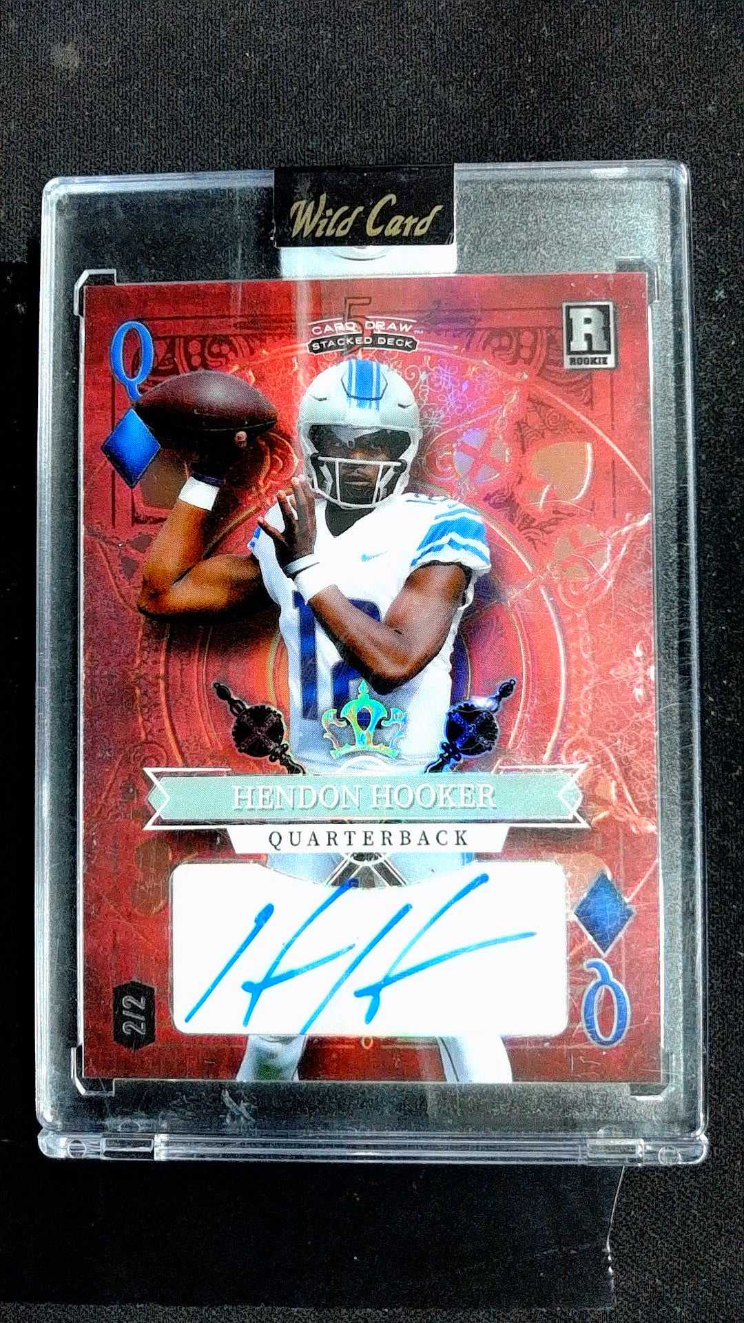 Queen of Diamonds Rainbow Red Hendon Hooker #SD-HHA #/2 Auto