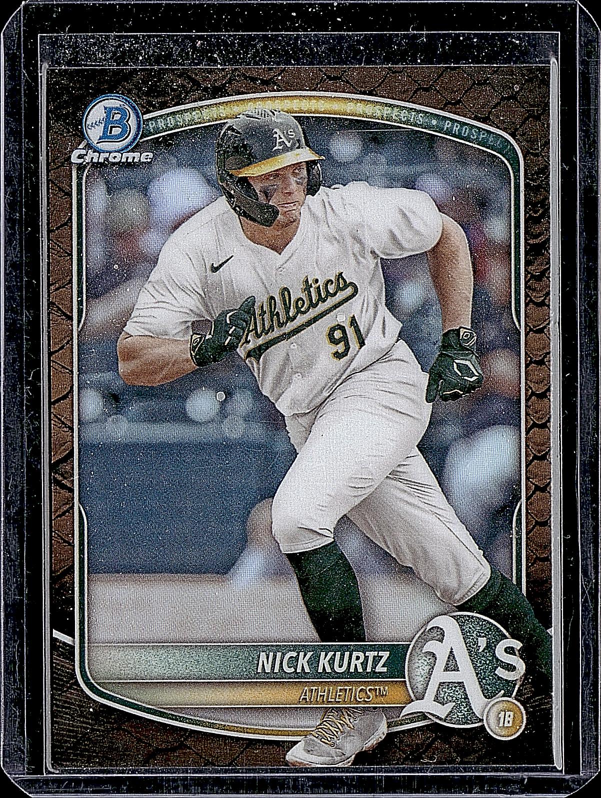 2025 Bowman #BCP-114 Nick Kurtz Chrome Prospects Reptilian Refractor